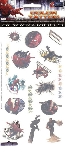 Tetování-Spiderman 3  barevné